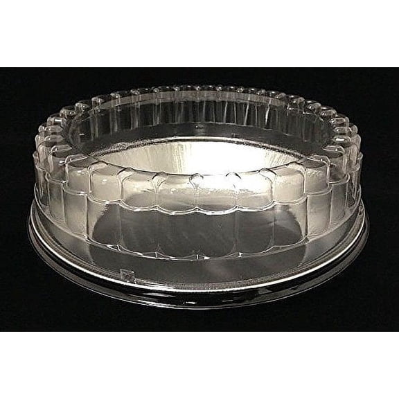 Handi-Foil 9" Deep Smooth Aluminum Foil Pie Pan Tin   Clear Dome Lid - (Pack of 200)