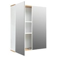 thumbnail image 5 of FCH MDF Painting Particle Board Double Mirror Door Bathroom Wall Cabinet White & Log Color, 5 of 12