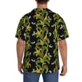 thumbnail image 3 of Sikiie Corn And Dragonflies Men's Wrinkle Free Untucked Cuban Shirt Business Casual Button Down Shirts Short Sleeve ShirtXX-Large, 3 of 5