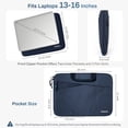 thumbnail image 5 of Aisboks 15.6-16 Inch Laptop Bag for Men&Women,Navy Blue Laptop Sleeve 14'' with Handle,Water-Resistant Shockproof Computer Case with HP, Dell, Acer MacBook Notebook, 5 of 8
