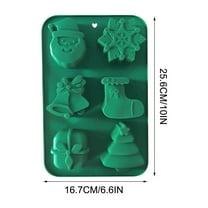 ZSBCMY Large Christmas Baking Molds for Mini Cakes, Soaps, Chocolates, Jelly and Candles, Christmas Tree, Santa Claus, Snowman Shapes, Food-Grade Silicone Bakeware for Holiday Treats and Gifts