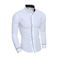 thumbnail image 1 of Camisas de manga larga para hombre, regalo del Día del Padre, camisas playeras informales de estilo urbano. L, 1 of 9