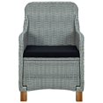thumbnail image 5 of vidaXL 9 Piece Outdoor Dining Set with Cushions Poly Rattan Light Grey, 5 of 5