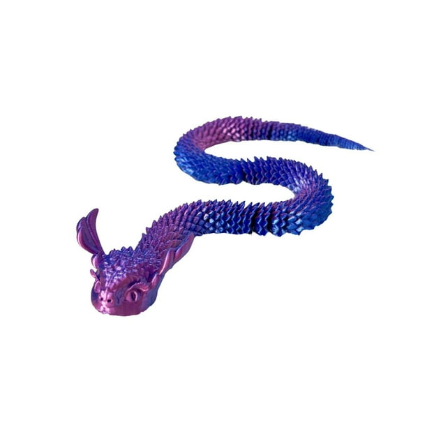 Regalo para el Hogar,Modelo de Mano Móvil de Múltiples Articulaciones de la Serpiente Impresa,Decoración de Escritorio Flexible de 65 cm Y Juguete para Niños,Serpiente de Alivio Del Estrés Fidget,,