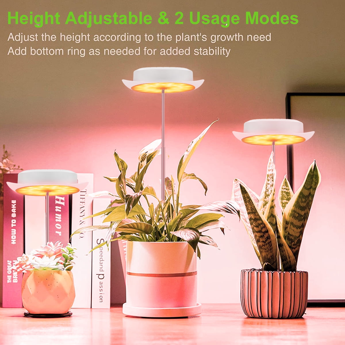 Goneryl Awaken designer Lochimu LED Grow Light for Indoor Plants 104 LED Plant Grow Lights with 3  Timer and 10 Dimmable Levels Height Adjustable Full Spectrum Growing Lamp  Jazz Hat Style Growth Light Stake for