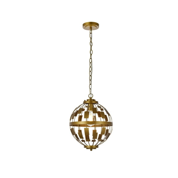 Levante 1 light pendant in brass