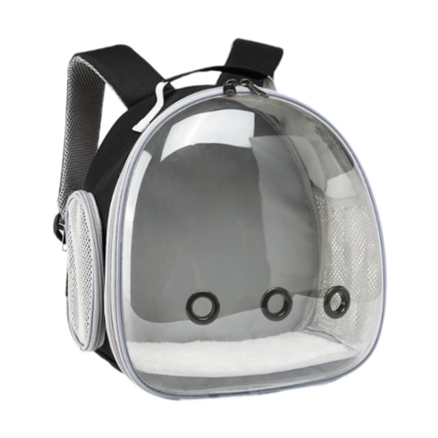 Mochila de Viaje para Mascotas perfecl Bolsa de Transporte Portátil Ventilada Cápsula de Burbujas Negro