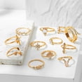 thumbnail image 3 of Mightlink 16Pcs/Set Bohemia Style Women Finger Ring Set Geometric Shape Shining Faux Gem Inlaid Knuckle Rings Jewelry Gift, 3 of 6
