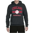 thumbnail image 2 of Wild Bobby City of Chicago CHI Basketball Fantasy Fan Sports Unisex Hoodie Sweatshirt, Heather Black, 3X-Large, 2 of 5