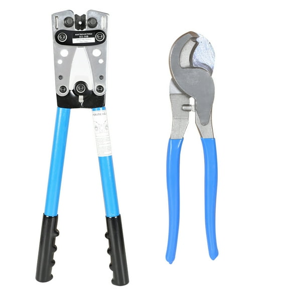 Handdo Cable Lug Crimper Tool 6-50mm2, Wire Crimping Tool, Pliers for Crimping Wire Cable with Cable Cutter