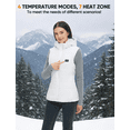 thumbnail image 7 of Orrnikko Heated Vest for Women Detachable Heated Hood White L, 7 of 7