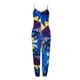 thumbnail image 4 of Gibobby Monos de Moda Mono sexy Mamelucos con cuello en V Mujeres Impresión Sling Tie Sin mangas Bolsillo Mono de mujer(Azul， XL), 4 of 5