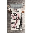 thumbnail image 2 of Ambesonne Eiffel Tower Quilted Coverlet 2 Pcs, Europe Dream Tour, Twin Size, Cream Pink Black, 2 of 2