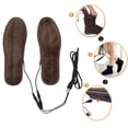 thumbnail image 2 of AOOOWER USB Electric Powered Plush Fur Heating Insoles Winter Keep Warm Foot Shoes, 2 of 17