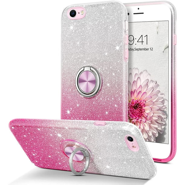 iPhone 6S Case iPhone 6 Case Glitter Sparkly 360 Ring Holder
