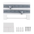thumbnail image 3 of Domqga Wall-Mount Sauce Bottle Storage Rack Paper Towel Holder Preservative Film Dispenser, Film Dispenser Rack, Film Storage Rack, 3 of 11