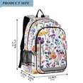 thumbnail image 2 of FORMRS Unisex School Backpack 17" Student Travel Bag with Laptop Compartment, Purple Wildflower Pattern, 2 of 7