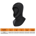 thumbnail image 3 of Advancent Gorro de buceo de 3MM, gorro térmico elástico para la cabeza, traje de neopreno negro para esnórquel, equipo de esnórquel para natación de Deportes acuáticos Negro L Advancent OD029072-03, 3 of 6
