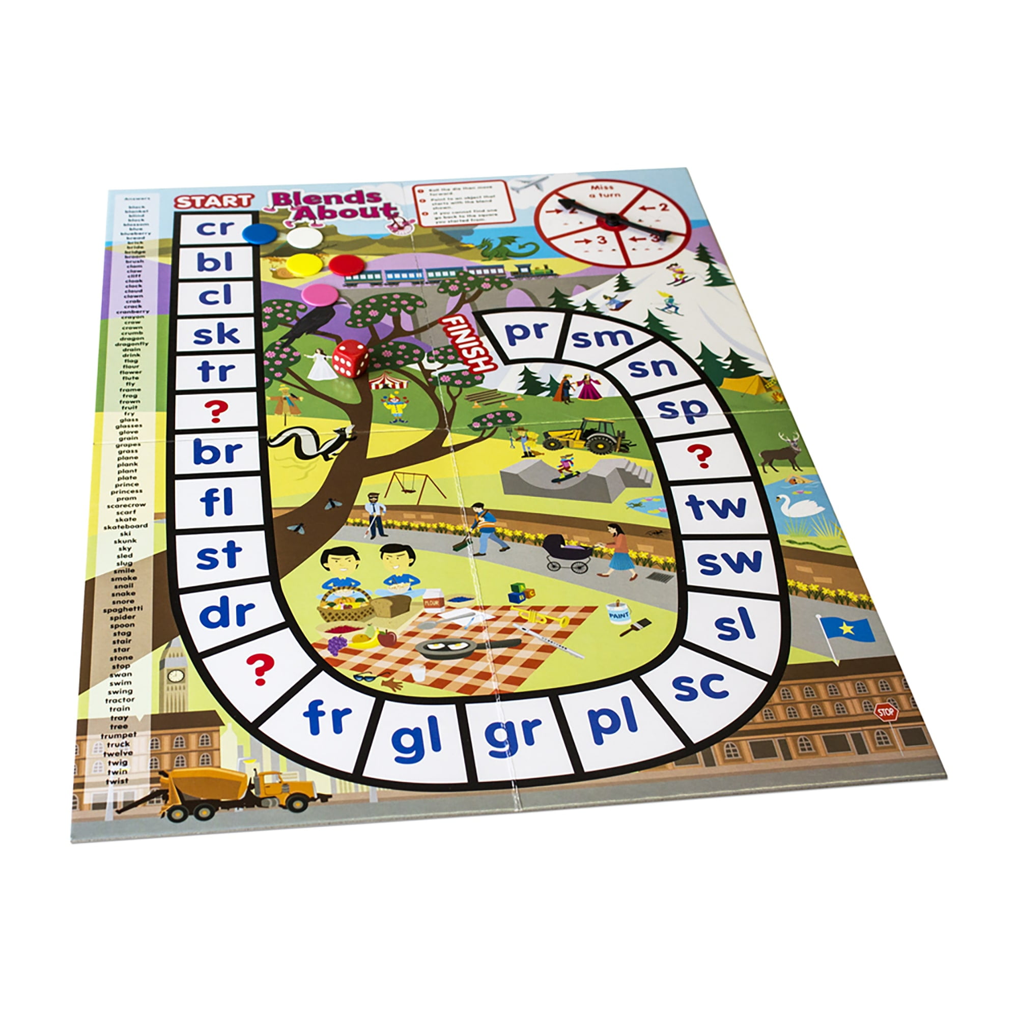 6 Blend Games Junior Learning Board Game for Ages 5+ Kindergarten Learning, Language Arts Learn Phonics, Perfect for Home School, Educational Resources