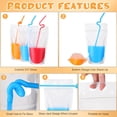 thumbnail image 2 of Duslogis 40 Pack Drink Pouches with Straws Plastic Juice Pouches for Adults and Kids Disposable Drink Bags Stand up Zipper Drinking Pouches for Smoothie Juice Coffee Tea Birthday Party (17oz), 2 of 7