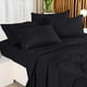 thumbnail image 3 of Juego de sábanas Utopia Bedding Queen, paquete de 2 unidades, microfibra negra, 3 of 7