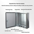 thumbnail image 2 of Stainless Steel Electrical Junction Box Wall Mounted Waterproof & Dustproof Metal Box Meter Box Switch Control Cabinet with Safety Locks and Mounting Plates, 2 of 7