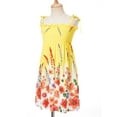 thumbnail image 4 of iefiel Robe à Bretelles Réglables pour Filles, Imprimé Floral, Robe de Princesse Arc-en-Ciel, Robe de Plage Plissée avec Collier Type D 120, 4 of 7