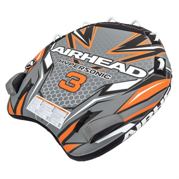 Airhead AHT50189GYO HYPERSONIC 3-Rider Towable Tube - Gray/Orange
