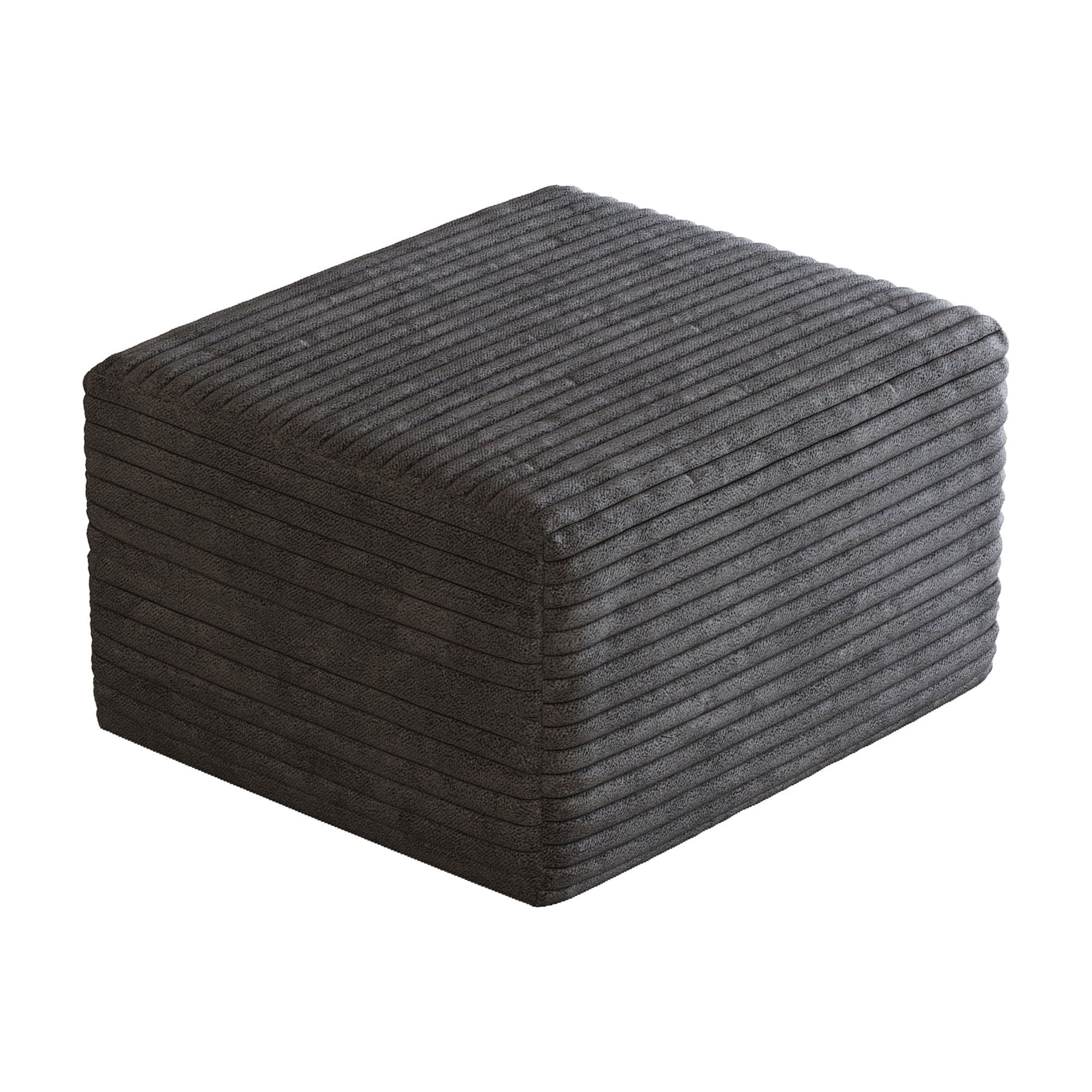 Boneless Couch Ottoman, Upholstered Cloud Couches Footrest Ottoman for Boneless Sofa Couch for Living Room, Grey