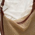 thumbnail image 3 of Bolso Tejido Paja para Mujer Hombro A Mano Hobo Elegante (Caqui), 3 of 5