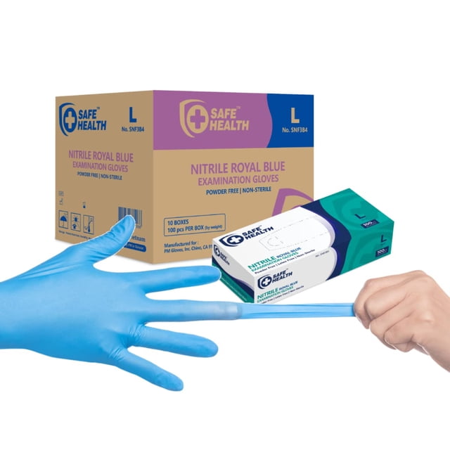 Guantes desechables Safe Health Nitrile Exam, 3.5 mil, 1000 unidades