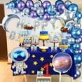 thumbnail image 6 of Outer Space Balloon Garland Kit, 109 pcs Outer Space Party Decorations with Happy Birthday Galaxy Rocket Astronaut Moon Star Foil Balloons for Space Themed Birthday Party Supplies, 6 of 7
