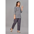 thumbnail image 2 of Aizza Trends Jaipuri Sanganeri Printed Night Suit Set Top and Bottom Set For Women and Girls, 2 of 2