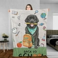 thumbnail image 3 of Hardworking Newfoundland Ready Back to School New Year Classes Cozy Fleece Blanket Newfie Dog Lover Gifts Warm Soft Throw Blanket - 12011, 3 of 5