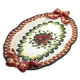 thumbnail image 5 of Ceramic Christmas Robin Bird Tray 17.875x11  Mom Kitchen, 5 of 6