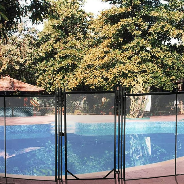 VEVOR Removable Pool Safety Fence Door, 4x2.5ft Manual Lock, Black, Adaptive with VEVOR Pool Fence