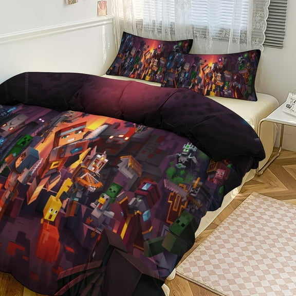 Fortnite Bedding Sets Twin Queen King Size Game Printed Bed Set 3Pcs Duvet Cover Bedroom Decor for Boys Girls Adult Gift 1Comforter 2 Pillowcases