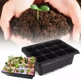 thumbnail image 4 of Holloyiver 1 Packs Seed Starter with Humidity Dome (12 Cells Total Tray) Growing Starting Seed Starting Trays Plant Starter and Base Mini Greenhouse Germination Kit, 4 of 6