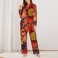 thumbnail image 2 of Naloa Colorful Vintage Floral Pattern Pajamas for Women Set, Womens Pajama Sets, Lounge Sets for Women, 2pjs for Women-Small, 2 of 7