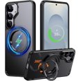 thumbnail image 1 of For Samsung Galaxy S25 Plus Case 360° Invisible Ring Stand Magnetic Case [Compatible with Magsafe][Military Shocproof] Anti-Fingerprint Shockproof Translucent Cover for Galaxy S25 Plus 6.7", 1 of 6