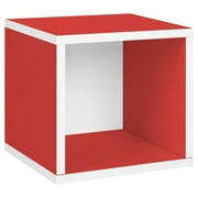 Eco Stackable Storage Cube and Cubby Organizer, Red