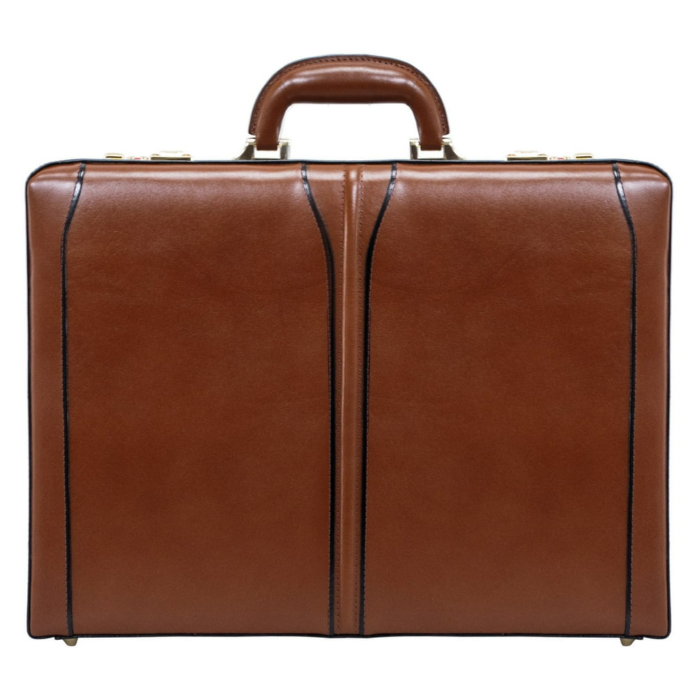 McKlein USA Lawson Leather Attache Case Brown