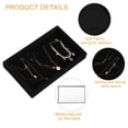 thumbnail image 3 of Bandeja de joyería de Terciopelo Unique Bargains para Anillos Pendientes Collar pulsera negro, 3 of 8