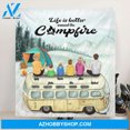 thumbnail image 1 of Custom Personalized Camping Blanket Life is better around the campfire Blanket, 1 of 2