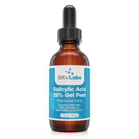 Salicylic Acid 20% Gel Peel - Alcohol-Free Formula with Tee Tree Oil and Green Tee Extract - Professional Grade Chemical Face Peel for Acne Treatment - Beta Hydroxy Acid - 1 fl oz