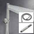 thumbnail image 4 of CoSoTower Dome shower system Shower head combination set wall mounted with 10 inch shower head and hand held shower head, brushed nickel finish, 4 of 7