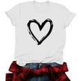 thumbnail image 4 of Vetsdori Womens Short Sleeve Shirts Graphic Gifts for Wife Pullover Young Adult Casual Summer Blouse Valentine's Day Cotton,Trendy Tops for Junior Workout, 4 of 8