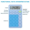 thumbnail image 3 of Unique Bargains Desk Basic Cute Calculator, Desktop Calculators Battery Powered with 12 Digit LCD Display, Blue, 3 of 6