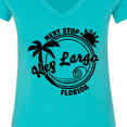 thumbnail image 4 of Inktastic Next Stop Key Largo, Florida Women's V-Neck T-Shirt, 4 of 5