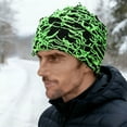 thumbnail image 7 of Unique Bargains Cycling Hat Keep Warm Hard Hat Liner Acrylic Fabric Black Green 25x22cm 1 Pcs, 7 of 7
